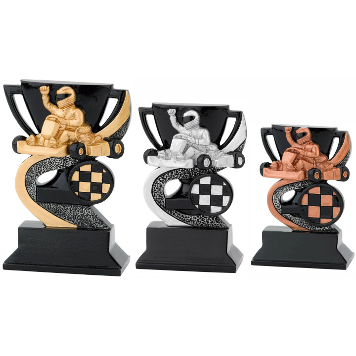 Odlewana Statuetka Wyścigi i Gokarty FG301  10cm