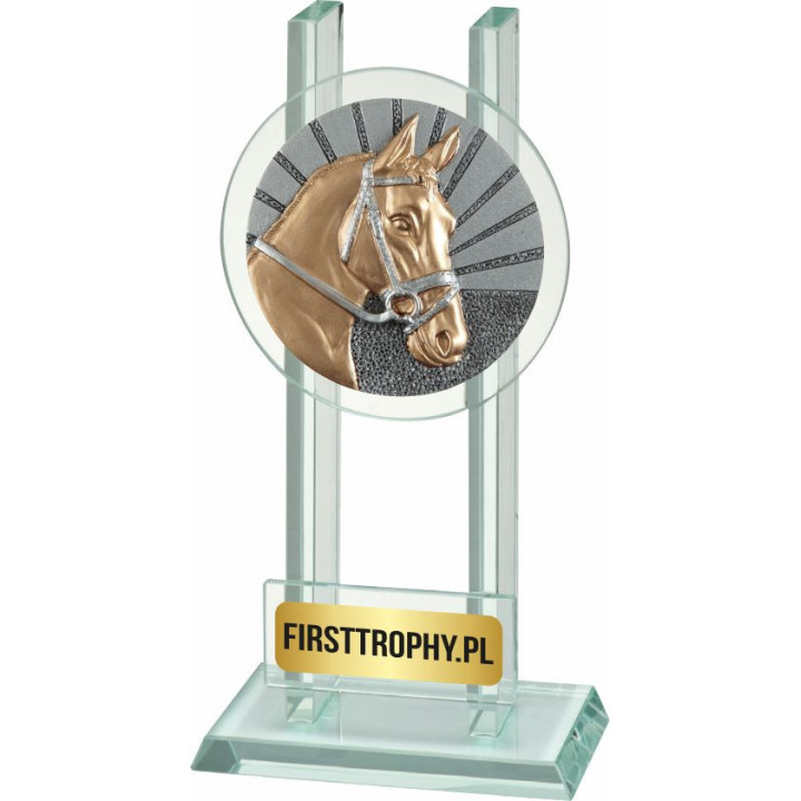 Statuetka szklana Konie W141FG5009 16,5cm