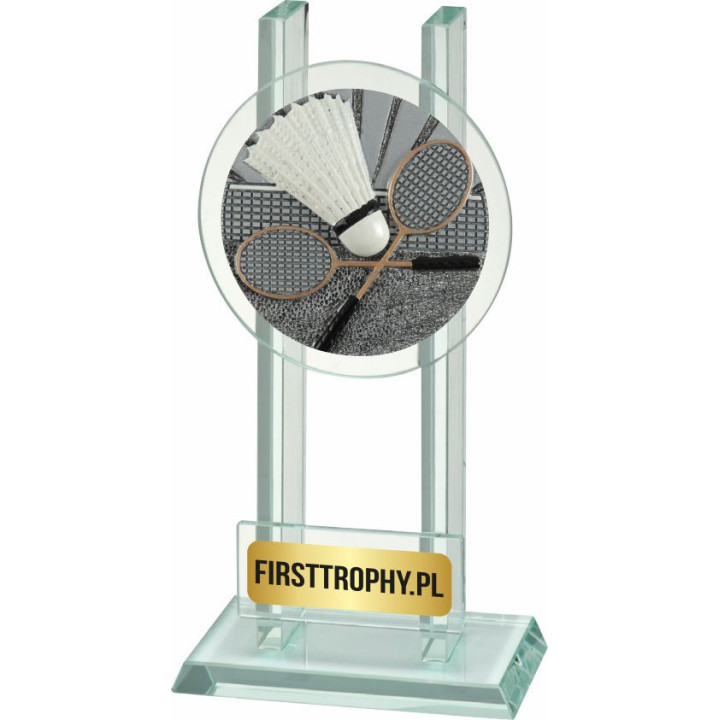 Statuetka szklana Badminton W141FG5014 16,5cm