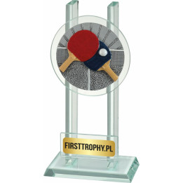 Statuetka szklana Tenis Stołowy W141FG5015 16,5cm