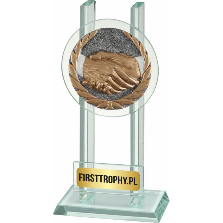 Statuetka szklana Dłonie W141FG5017 16,5cm