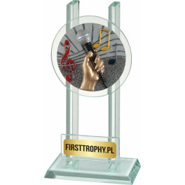 Statuetka szklana Muzyka W141FG5023 16,5cm