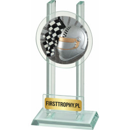Statuetka szklana Wyścigi i Gokarty W141FG5024 16,5cm