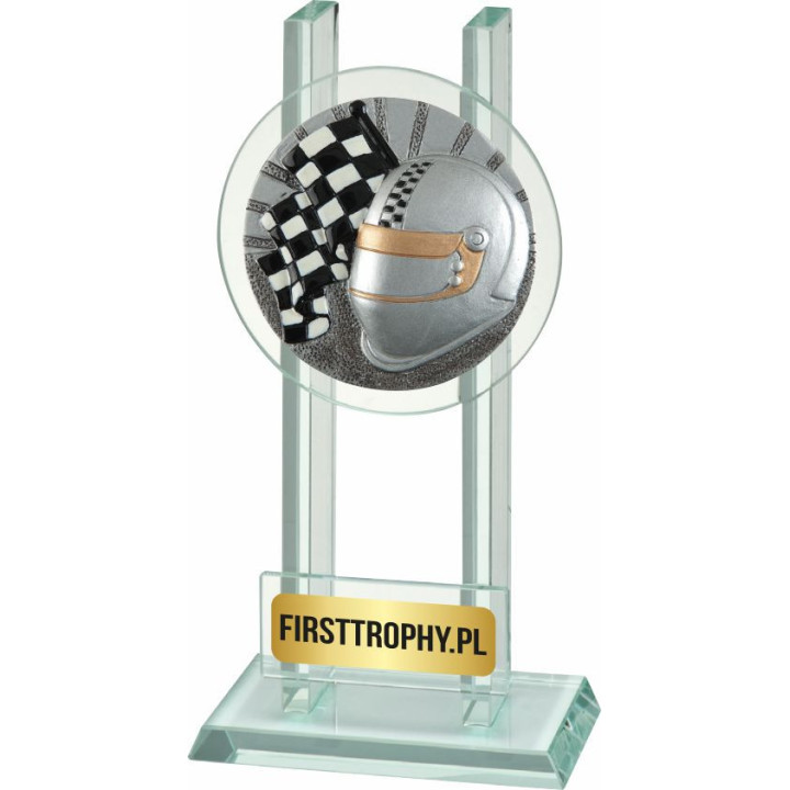 Statuetka szklana Wyścigi i Gokarty W141FG5024 16,5cm