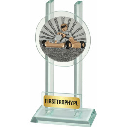 Statuetka szklana Wyścigi i Gokarty W141FG5035 16,5cm