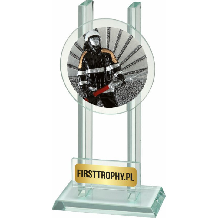Statuetka szklana Straż Pożarna  W141FG5039 16,5cm