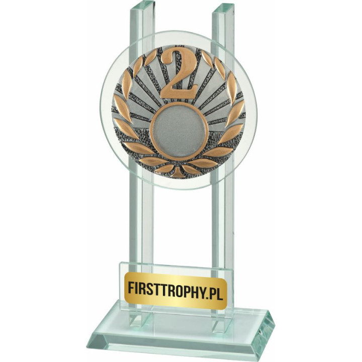 Statuetka szklana ogólna 2 miejsce W141FG5047 16,5cm