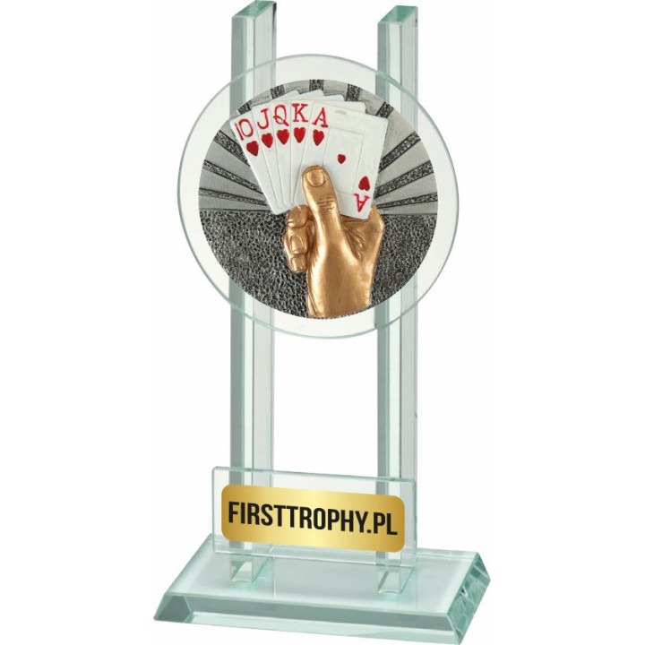 Statuetka szklana karty W141FG5060 16,5cm