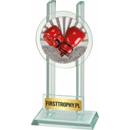 Statuetka szklana rękawice boks W141FG5078 16,5cm