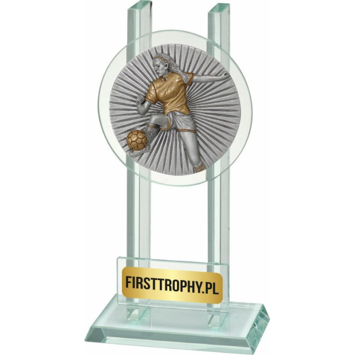 Statuetka szklana piłkarska kobieca W141FG50107 16,5cm