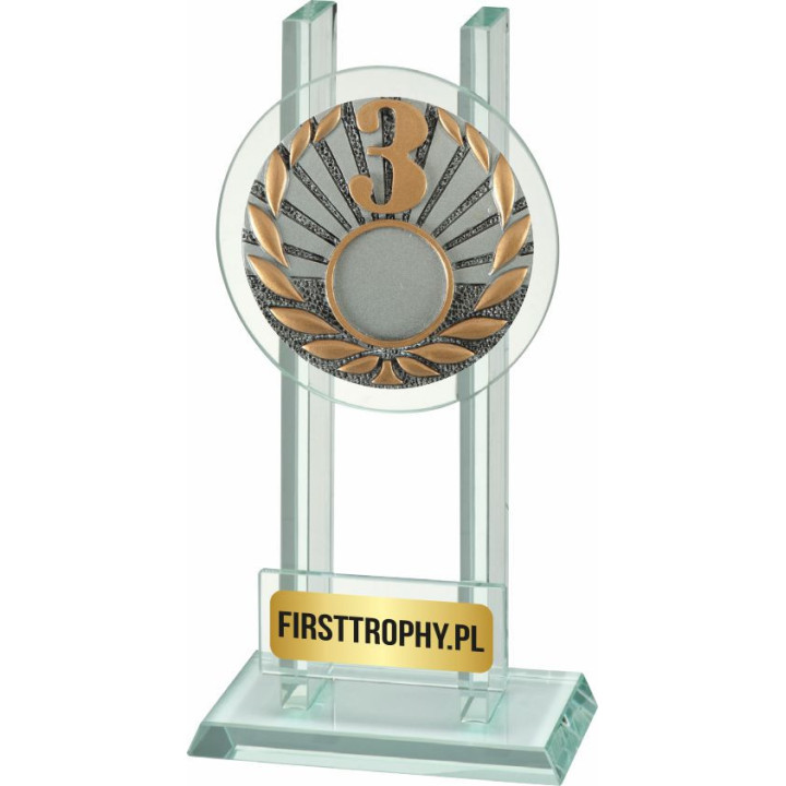 Statuetka szklana ogólny 3 miejsce W141FG5048 16,5cm