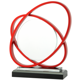 Trofeum Szklane + ETUI  W570  21cm DOWOLNY GRAWER