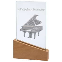 Trofeum Szklane + ETUI  TM159  21,5cm DOWOLNY GRAWER