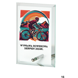 Trofeum Szklane TM146 15cm  DOWOLNY  NADRUK