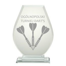 Trofeum Szklane TM154 19cm  DOWOLNY  GRAWER