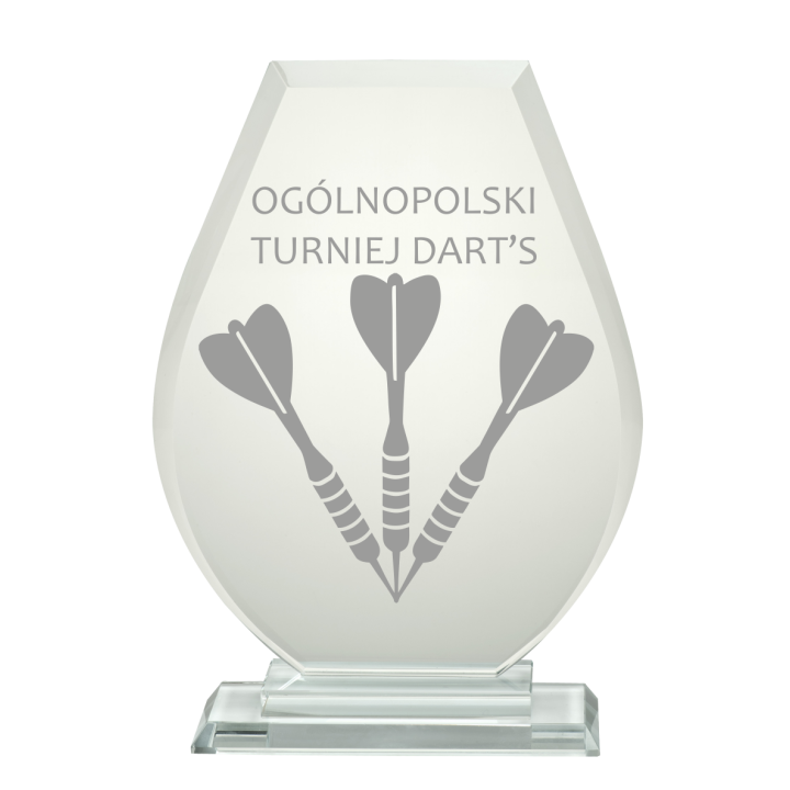 Trofeum Szklane TM154 19cm  DOWOLNY  GRAWER