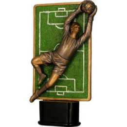 Statuetka odlewana - piłka nożna / bramkarz RFST3057/BR/GN