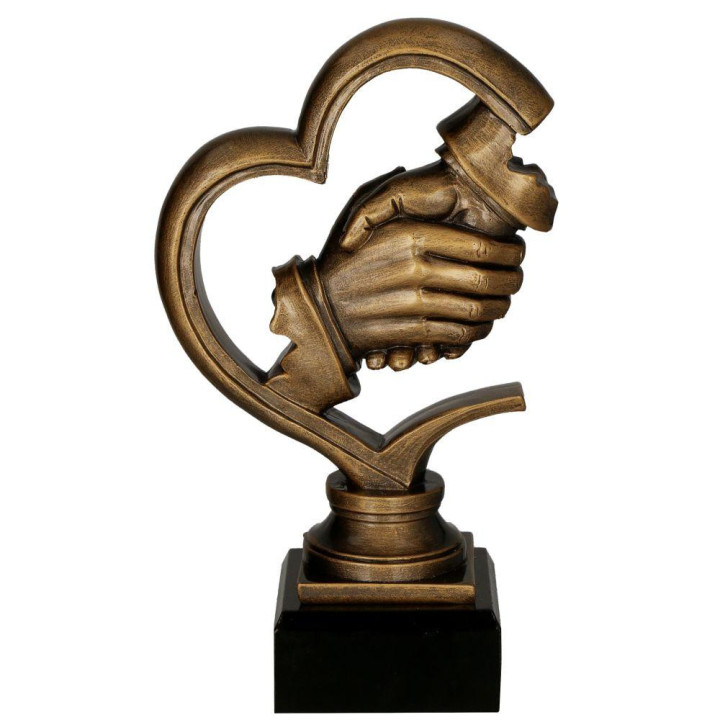 Statuetka odlewana Serdeczny Uścisk Dłoni 20CM RFST3047/BR