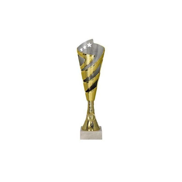 Puchar plastikowy złoto - srebrny 32,5cm 8382