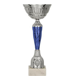 Puchar metalowy srebrno – niebieski 9258