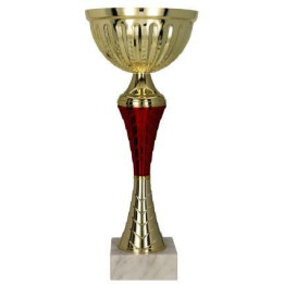 Puchar metalowy złoto - czerwony 9272