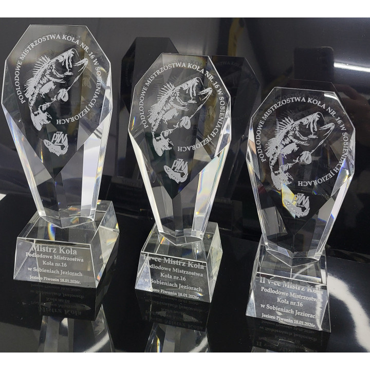 Trofeum Szklane TM155 18,5cm  DOWOLNY Grawer