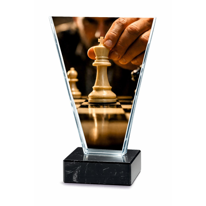 Statuetka Szklana  Szachy TM 118SZ2 grubość 1cm