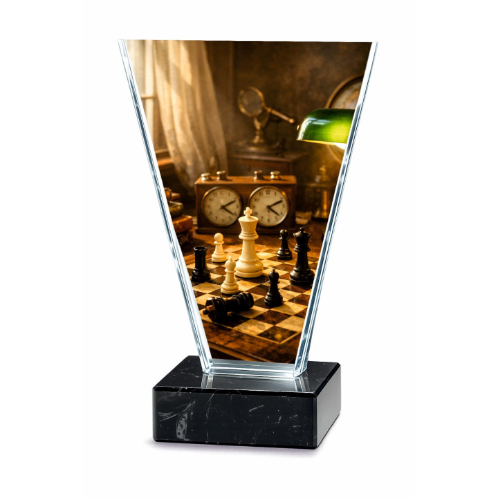 Statuetka Szklana  Szachy TM 118SZ4 grubość 1cm