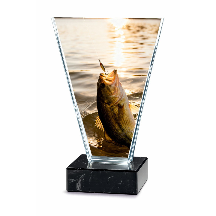 Statuetka Szklana  Wędkarstwo TM 118FIS1 grubość 1cm