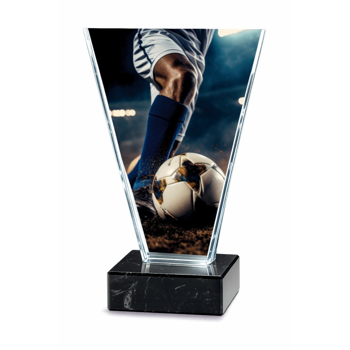 Statuetka Szklana  Piłka Nożna TM 118PN1 grubość 1cm