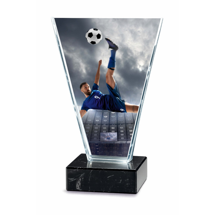 Statuetka Szklana  Piłka Nożna TM 118PN2 grubość 1cm