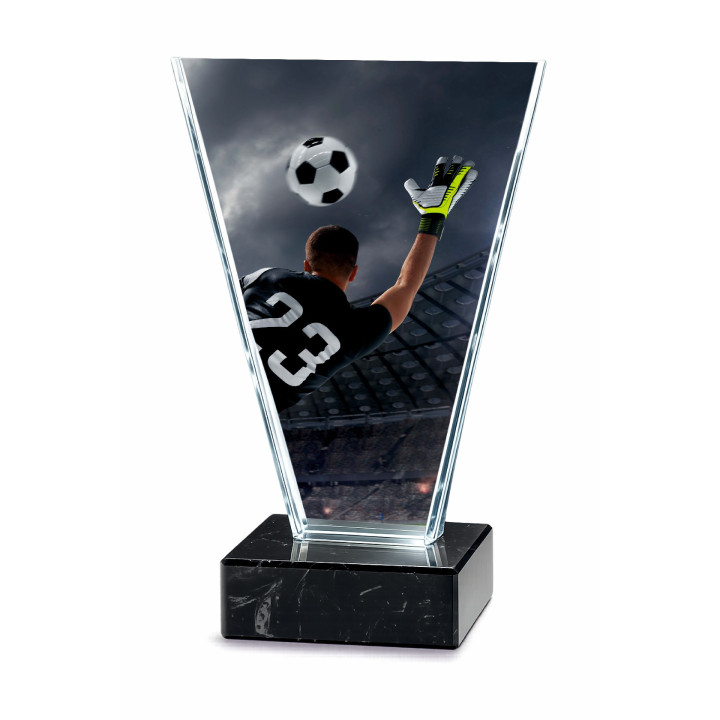 Statuetka Szklana  Piłka Nożna TM 118PN3 grubość 1cm