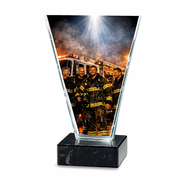 Statuetka Szklana  Straż Pożarna TM 118STR3 grubość 1cm