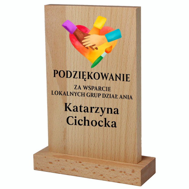 kopia Statuetka Drewniana z grafiką TM312