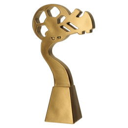 Statuetka Odlewana Złota Piłka Nożna RP5026-23/G  23cm