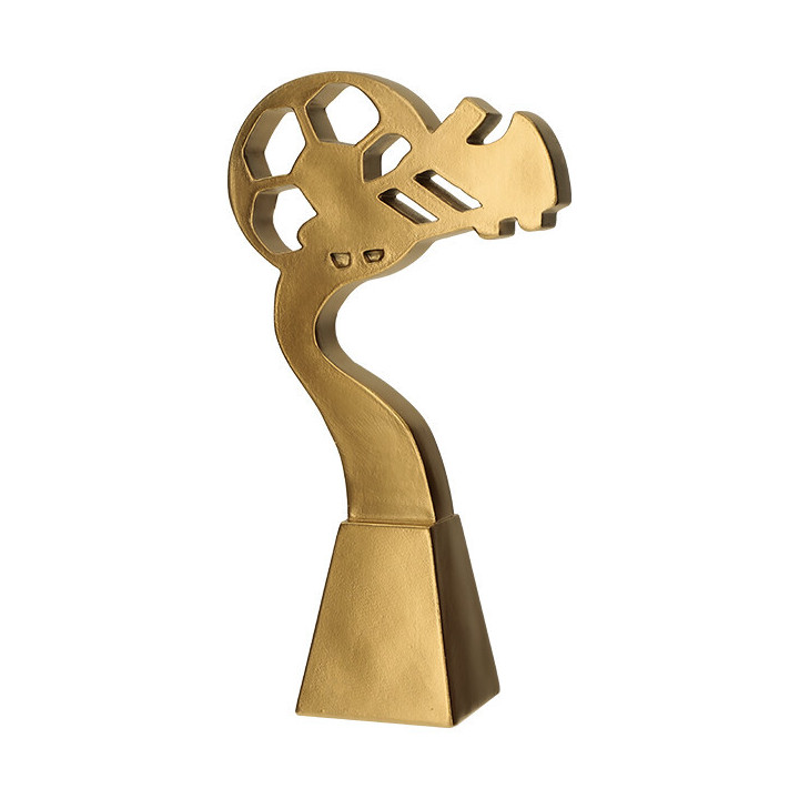 Statuetka Odlewana Złota Piłka Nożna RP5026-23/G  23cm