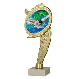 Statuetka plastikowa na marmurowej podstawie - pływanie WING-WM/SWI  22cm